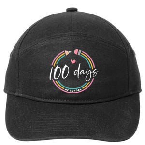 100 Days Teacher 100 Days Of School 7-Panel Snapback Hat