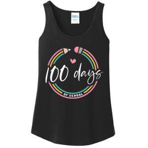 100 Days Teacher 100 Days Of School Ladies Essential Tank