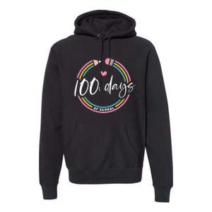 100 Days Teacher 100 Days Of School Premium Hoodie