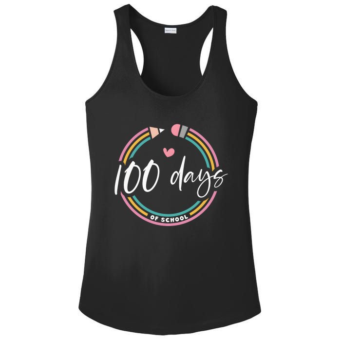 100 Days Teacher 100 Days Of School Ladies PosiCharge Competitor Racerback Tank