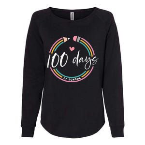 100 Days Teacher 100 Days Of School Womens California Wash Sweatshirt