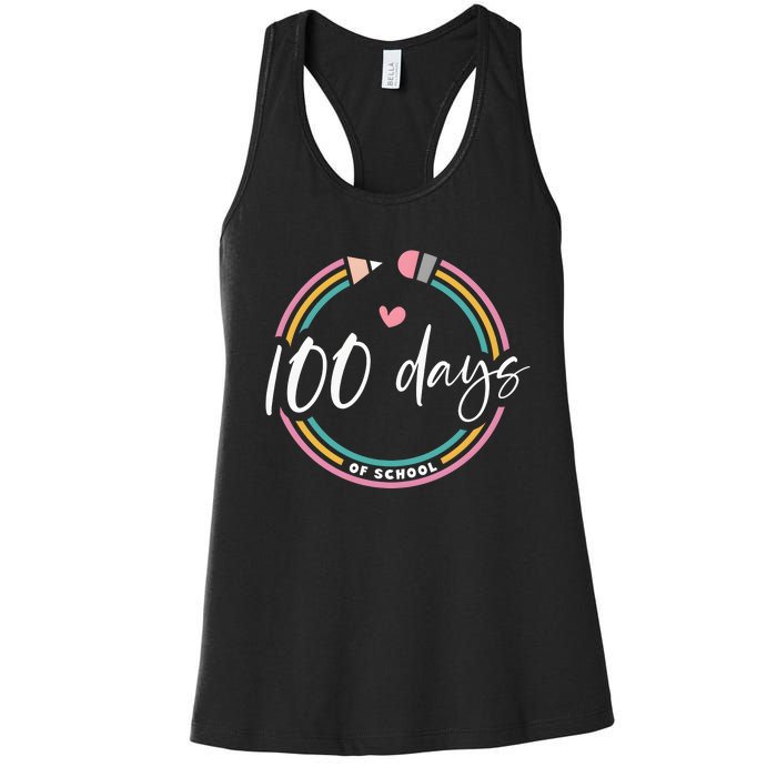 100 Days Teacher 100 Days Of School Women's Racerback Tank