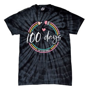 100 Days Teacher 100 Days Of School Tie-Dye T-Shirt