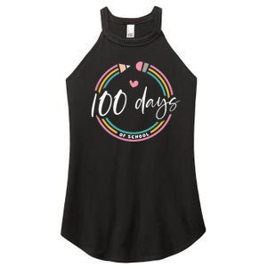 100 Days Teacher 100 Days Of School Women's Perfect Tri Rocker Tank