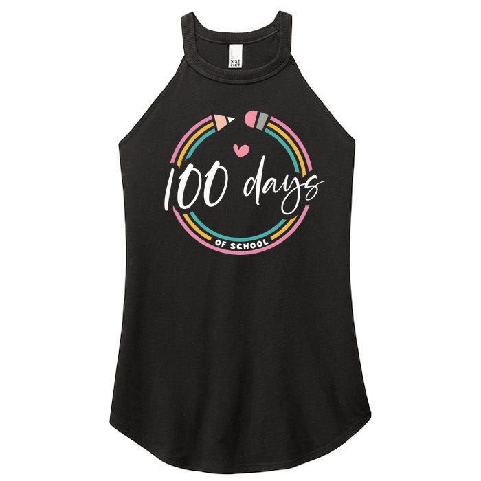 100 Days Teacher 100 Days Of School Women's Perfect Tri Rocker Tank