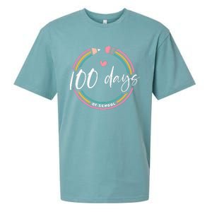 100 Days Teacher 100 Days Of School Sueded Cloud Jersey T-Shirt