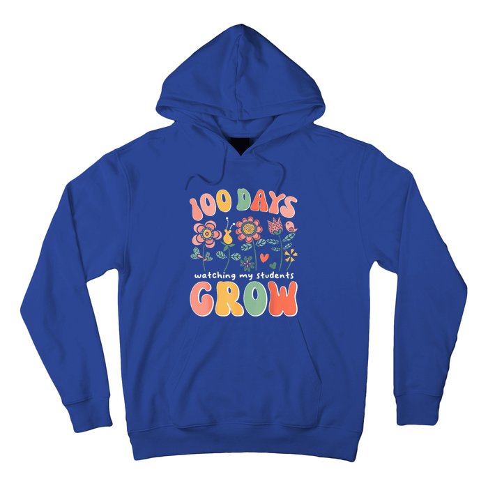 100 Day Watching My Students Grow 100 Days Of School Teacher Hoodie