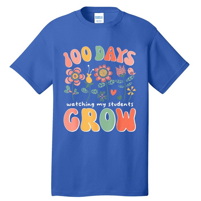 100 Day Watching My Students Grow 100 Days Of School Teacher Tall T-Shirt