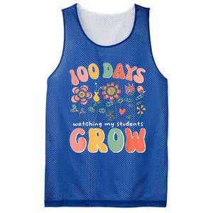 100 Day Watching My Students Grow 100 Days Of School Teacher Mesh Reversible Basketball Jersey Tank