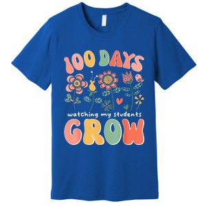 100 Day Watching My Students Grow 100 Days Of School Teacher Premium T-Shirt