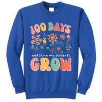 100 Day Watching My Students Grow 100 Days Of School Teacher Tall Sweatshirt