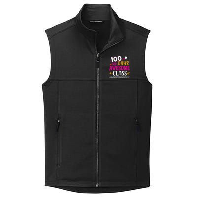 100 Days With My Awesome Class Math Interventionist School Gift Collective Smooth Fleece Vest