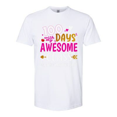 100 Days With My Awesome Class Math Interventionist School Gift Softstyle CVC T-Shirt