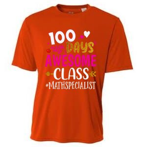 100 Days With My Awesome Class Math Specialist School Cool Gift Cooling Performance Crew T-Shirt