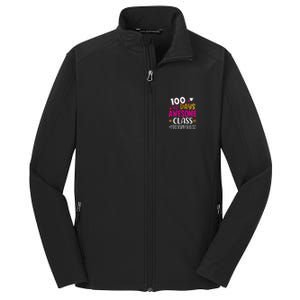 100 Days With My Awesome Class Math Specialist School Cool Gift Core Soft Shell Jacket