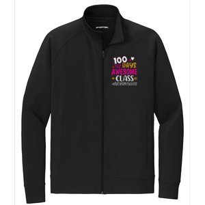 100 Days With My Awesome Class Math Specialist School Cool Gift Stretch Full-Zip Cadet Jacket