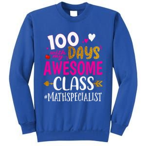 100 Days With My Awesome Class Math Specialist School Cool Gift Sweatshirt