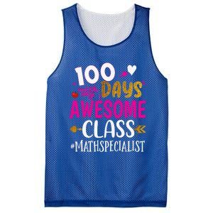 100 Days With My Awesome Class Math Specialist School Cool Gift Mesh Reversible Basketball Jersey Tank