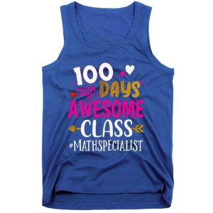 100 Days With My Awesome Class Math Specialist School Cool Gift Tank Top