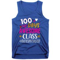 100 Days With My Awesome Class Math Specialist School Cool Gift Tank Top