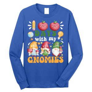 100 Days With My Gnomies 100th Day Of School Gnome Lovers Gift Long Sleeve Shirt