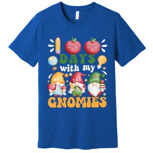 100 Days With My Gnomies 100th Day Of School Gnome Lovers Gift Premium T-Shirt