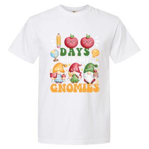 100 Days With My Gnomies 100th Day Of School Gnome Lovers Gift Garment-Dyed Heavyweight T-Shirt