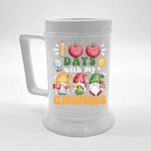 100 Days With My Gnomies 100th Day Of School Gnome Lovers Gift Beer Stein