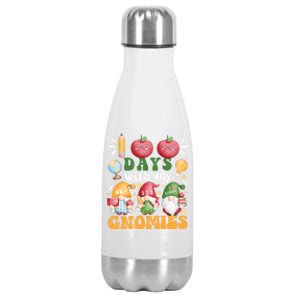 100 Days With My Gnomies 100th Day Of School Gnome Lovers Gift Stainless Steel Insulated Water Bottle