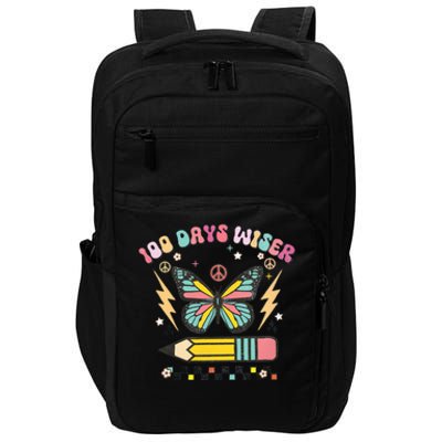 100 Days Wiser 100 Days Of School Celebrate Butterfly Impact Tech Backpack