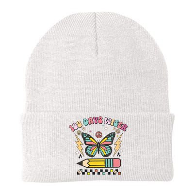 100 Days Wiser 100 Days Of School Celebrate Butterfly Knit Cap Winter Beanie