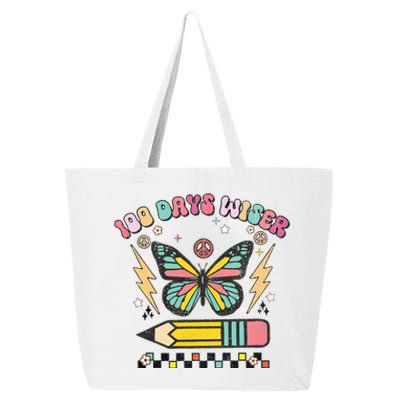 100 Days Wiser 100 Days Of School Celebrate Butterfly 25L Jumbo Tote