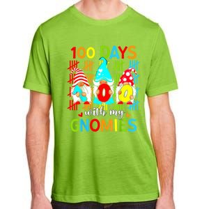 100 Days With My Gnomies Teacher 100th Day Of School Gnome Adult ChromaSoft Performance T-Shirt