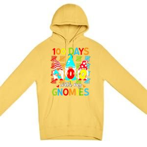 100 Days With My Gnomies Teacher 100th Day Of School Gnome Premium Pullover Hoodie