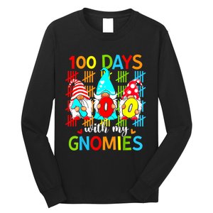 100 Days With My Gnomies Teacher 100th Day Of School Gnome Long Sleeve Shirt