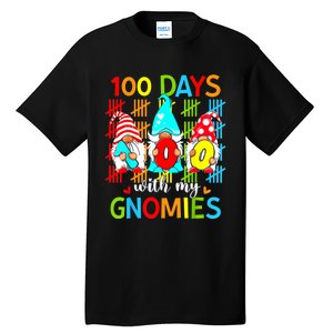 100 Days With My Gnomies Teacher 100th Day Of School Gnome Tall T-Shirt