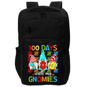 100 Days With My Gnomies Teacher 100th Day Of School Gnome Impact Tech Backpack