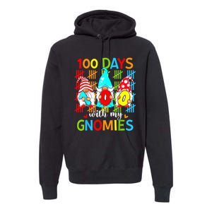 100 Days With My Gnomies Teacher 100th Day Of School Gnome Premium Hoodie