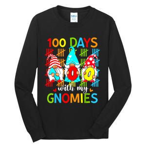 100 Days With My Gnomies Teacher 100th Day Of School Gnome Tall Long Sleeve T-Shirt