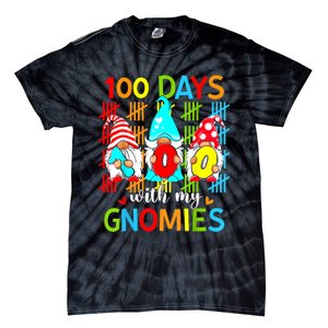 100 Days With My Gnomies Teacher 100th Day Of School Gnome Tie-Dye T-Shirt