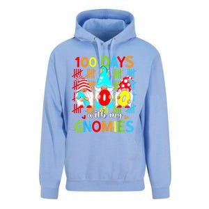 100 Days With My Gnomies Teacher 100th Day Of School Gnome Unisex Surf Hoodie