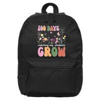 100 Days Watching My Students Grow Floral 16 in Basic Backpack