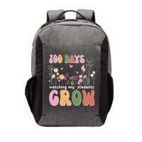 100 Days Watching My Students Grow Floral Vector Backpack