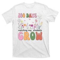 100 Days Watching My Students Grow Floral T-Shirt