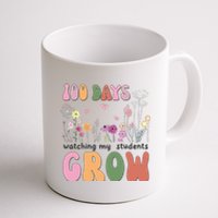 100 Days Watching My Students Grow Floral Coffee Mug