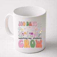 100 Days Watching My Students Grow Floral Coffee Mug