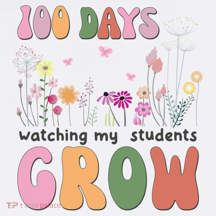100 Days Watching My Students Grow Floral Trucker Hat