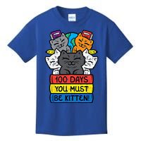 100 Days You Must Be Kitten Cats On Books 100th Day School Gift Kids T-Shirt