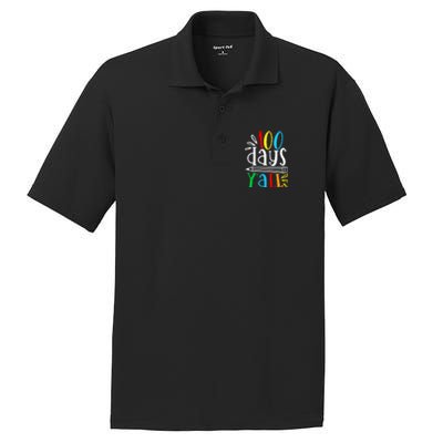 100 Days Y'all Happy 100 Days Of School Smarter Brighter Gift PosiCharge RacerMesh Polo