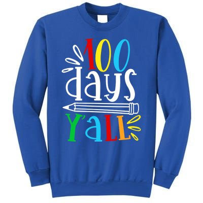 100 Days Y'all Happy 100 Days Of School Smarter Brighter Gift Sweatshirt